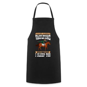 Vaulting Sports équestres Cadeau équestre - Tablier de cuisine - noir - Devant - AI Model Male 185 dark (185cm)