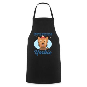 Yorkshire Terrier Papa Yorkie Chien Propriétaire Cadeau - Tablier de cuisine - noir - Devant - AI Model Male 185 dark (185cm)