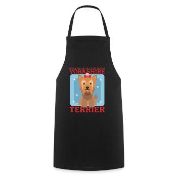 Yorkshire Terrier Papa Propriétaire de Chien Cadeau - Tablier de cuisine - noir - Devant - AI Model Male 185 dark (185cm)