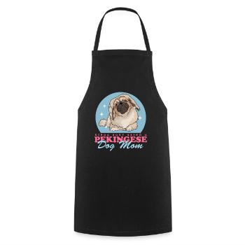 Pékinois Maman Pekinese Dog Owner Cadeau - Tablier de cuisine - noir - Devant - AI Model Male 185 dark (185cm)