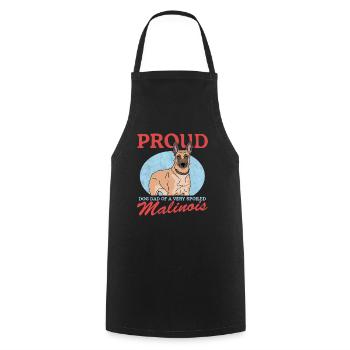 Malinois Dad | Belgian Shepherd Gift - Cooking Apron - black - Front - AI Model Male 185 dark (185cm)