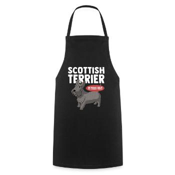 terrier écossais | Cadeau de propriétaire de chien de chien - Tablier de cuisine - noir - Devant - AI Model Male 185 dark (185cm)