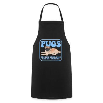Pug Dog Dog Owner Dog Owner Gift - Cooking Apron - black - Front - AI Model Male 185 dark (185cm)