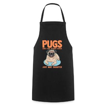 Pug Dogs | Dog Owner Dog Owner Gift - Cooking Apron - black - Front - AI Model Male 185 dark (185cm)