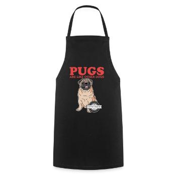 Pug Dog Dog Owner Dog Owner Gift - Cooking Apron - black - Front - AI Model Male 185 dark (185cm)