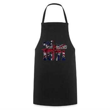 55E ANNIVERSAIRE DU VINTAGE AU ROYAUME-UNI EN 1971 - Tablier de cuisine - noir - Devant - AI Model Male 185 dark (185cm)