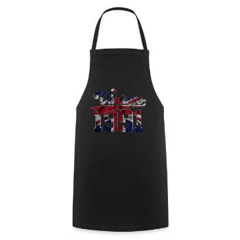 35E ANNIVERSAIRE DU ROYAUME-UNI VINTAGE 1991 - Tablier de cuisine - noir - Devant - AI Model Male 185 dark (185cm)