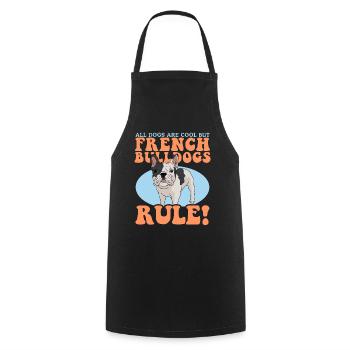 Français Cadeau Bulldog Français Bulldogs - Tablier de cuisine - noir - Devant - AI Model Male 185 dark (185cm)
