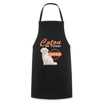 Coton de Tuléar Chiens | Cadeau de propriétaire de chien - Tablier de cuisine - noir - Devant - AI Model Male 185 dark (185cm)