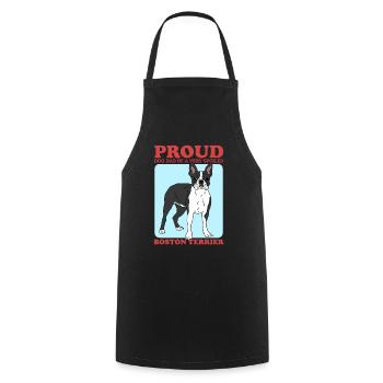 Boston Terrier Dad Hunde Hundebesitzer Geschenk - Kochschürze - Schwarz - Vorne - AI Model Male 185 dark (185cm)