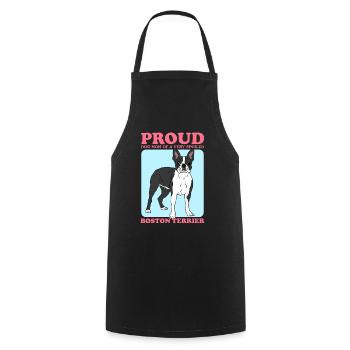 Boston Terrier Mom Hunde Hundebesitzer Geschenk - Kochschürze - Schwarz - Vorne - AI Model Male 185 dark (185cm)