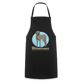 Weimaraner Hunde Hundebesitzer Geschenk - Kochschürze - Schwarz - Vorne - AI Model Male 185 dark (185cm)