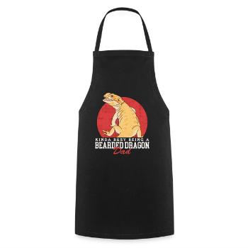 Bearded Dragon Dad Reptiles Bearded Dragons Gift - Cooking Apron - black - Front - AI Model Male 185 dark (185cm)