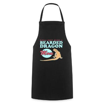 Bearded Dragon Mom | Bearded Dragon Reptiles Gift - Cooking Apron - black - Front - AI Model Male 185 dark (185cm)