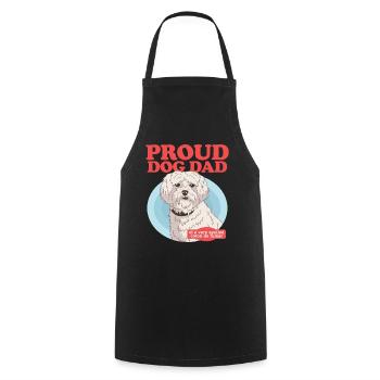 Coton de Tuléar Papa Chiens Chien Propriétaire Cadeau - Tablier de cuisine - noir - Devant - AI Model Male 185 dark (185cm)
