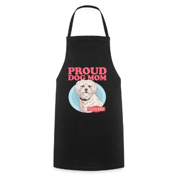 Coton de Tuléar Maman Chien Chien Propriétaire Cadeau - Tablier de cuisine - noir - Devant - AI Model Male 185 dark (185cm)