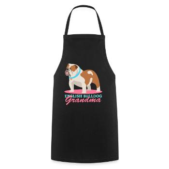 Deutsch Bulldog Grandma | Dog Owner Gift - Cooking Apron - black - Front - AI Model Male 185 dark (185cm)