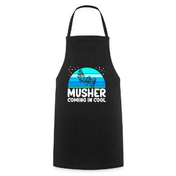 Mushing Dog Sled | Sled Dogs Gift - Cooking Apron - black - Front - AI Model Male 185 dark (185cm)