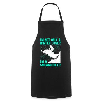 Snowmobile Snowmobile Gift - Cooking Apron - black - Front - AI Model Male 185 dark (185cm)