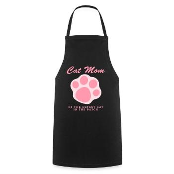 Chat Maman Chats Propriétaire de chat Chat Maman Cadeau - Tablier de cuisine - noir - Devant - AI Model Male 185 dark (185cm)