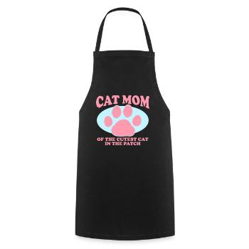 Chat Maman Chats Chat Maman Chat Propriétaire Cadeau - Tablier de cuisine - noir - Devant - AI Model Male 185 dark (185cm)