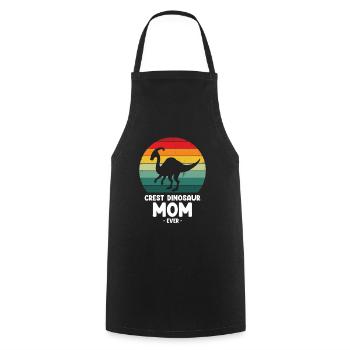 Crest Dinosaur Mama pour Parasaurolophus - Tablier de cuisine - noir - Devant - AI Model Male 185 dark (185cm)