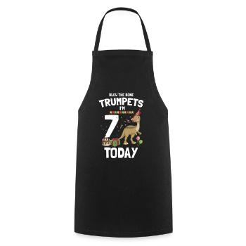 Parasaurolophus for dinosaurs and fosil hunters - Cooking Apron - black - Front - AI Model Male 185 dark (185cm)