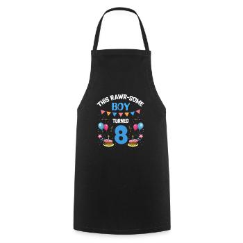 Parasaurolophus Kids Design Dinosaurs - Cooking Apron - black - Front - AI Model Male 185 dark (185cm)
