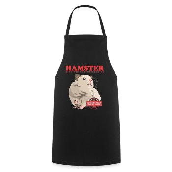 Hamster Golden Hamster | Cadeau de hamster nain - Tablier de cuisine - noir - Devant - AI Model Male 185 dark (185cm)