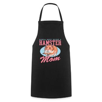 Hamster Mom | Dwarf Hamster Golden Hamster Gift - Cooking Apron - black - Front - AI Model Male 185 dark (185cm)