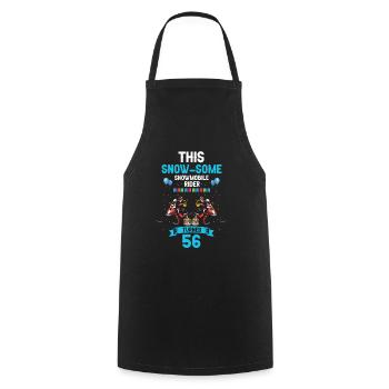 Snowmobile design for skidoo riders birthday - Cooking Apron - black - Front - AI Model Male 185 dark (185cm)