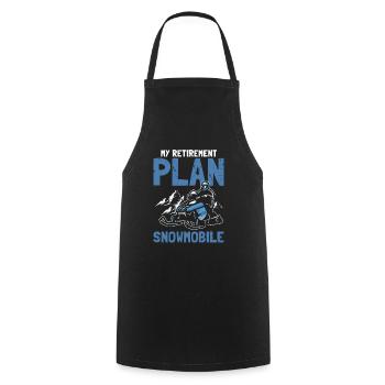 Snowmobiler and snowmobile design - Cooking Apron - black - Front - AI Model Male 185 dark (185cm)