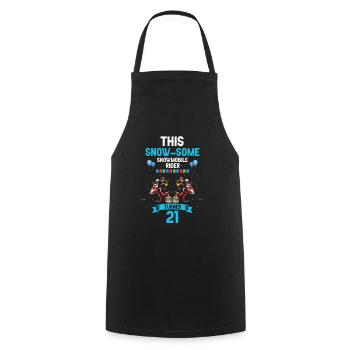 Snowmobile design for skidoo riders birthday - Cooking Apron - black - Front - AI Model Male 185 dark (185cm)
