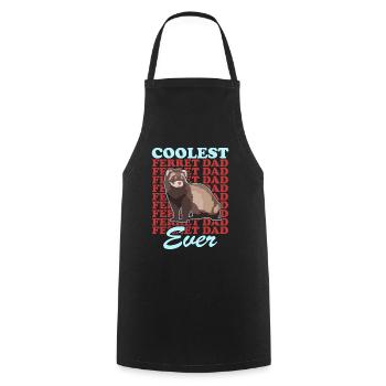 Ferret Papa Ferret Propriétaire Cadeau - Tablier de cuisine - noir - Devant - AI Model Male 185 dark (185cm)
