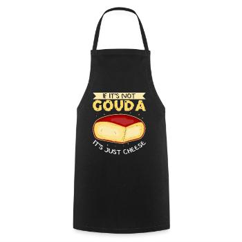 Gouda cheese cheeses cheese lovers gift - Cooking Apron - black - Front - AI Model Male 185 dark (185cm)