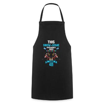 Snowmobile Design for Skidoo Rider Birthday - Cooking Apron - black - Front - AI Model Male 185 dark (185cm)