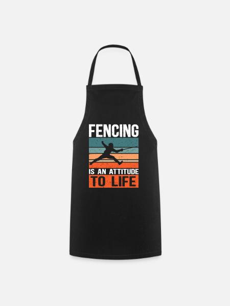 Escrime Escrime Cadeau d’escrime - Tablier de cuisine - noir
