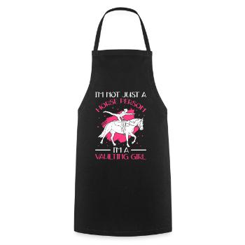 Vaulting Equestrian Sports Equestrian Sports Gift - Cooking Apron - black - Front - AI Model Male 185 dark (185cm)