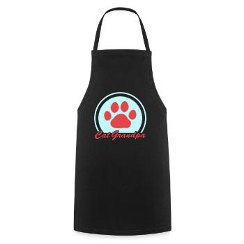 Cats Grandpa Cat Owner Cat Daddy Gift - Cooking Apron - black - Front - AI Model Male 185 dark (185cm)