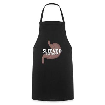 Gastric Bypass and Gastric Bypass Operation Design - Cooking Apron - black - Front - AI Model Male 185 dark (185cm)