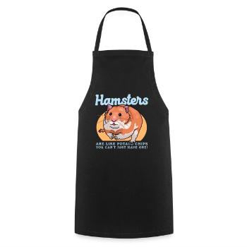 Hamster Dwarf Hamster Golden Hamster Gift - Cooking Apron - black - Front - AI Model Male 185 dark (185cm)