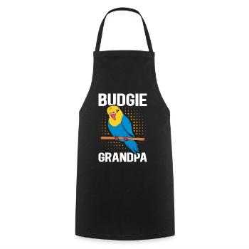 Budgerigar Grandpa Budgerigars Gift - Cooking Apron - black - Front - AI Model Male 185 dark (185cm)