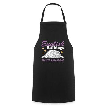 Bouledogue anglais Chien bouledogue anglais cadeau - Tablier de cuisine - noir - Devant - AI Model Male 185 dark (185cm)