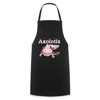 Axolotl Amphibiens à queue Axolotls Cadeau - Tablier de cuisine - noir - Devant - AI Model Male 185 dark (185cm)