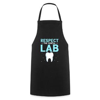 Orthodontic technician and dental laboratory - Cooking Apron - black - Front - AI Model Male 185 dark (185cm)