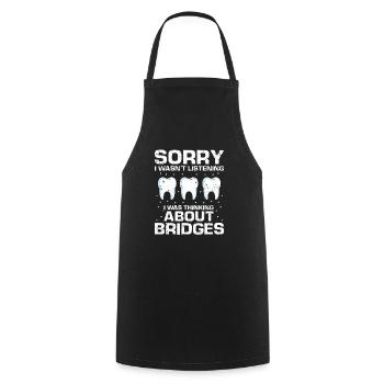 Dental technician for orthodontics and dental laboratory - Cooking Apron - black - Front - AI Model Male 185 dark (185cm)