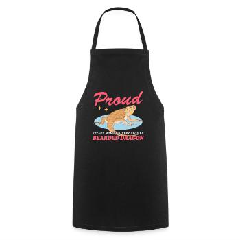 Bearded Dragon Mom Bearded Dragon Reptiles Gift - Cooking Apron - black - Front - AI Model Male 185 dark (185cm)