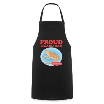Bearded Dragon Dad Bearded Dragon Reptiles Gift - Cooking Apron - black - Front - AI Model Male 185 dark (185cm)