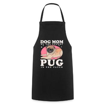 Mops Mom Hundeliebhaber Hundebesitzer Geschenk - Kochschürze - Schwarz - Vorne - AI Model Male 185 dark (185cm)