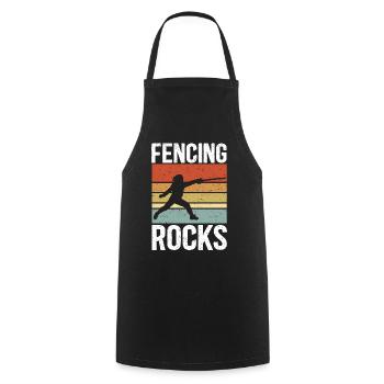 Fencing Fencing Fencing Fencing Gift - Cooking Apron - black - Front - AI Model Male 185 dark (185cm)